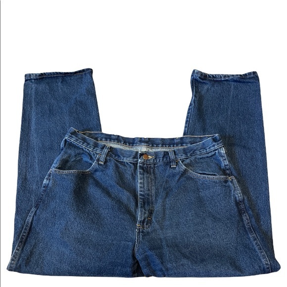 Vintage Rustler Jeans 38x29 Regular Fit Straight Leg Med. Wash - Picture 3 of 6